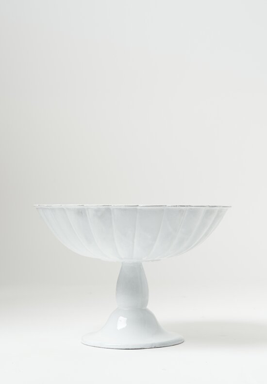 Astier de Villatte VeryLarge Peggy Bowl on Stand White	