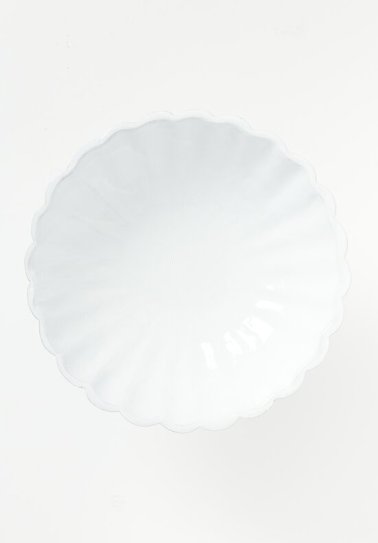 Astier de Villatte VeryLarge Peggy Bowl on Stand White	