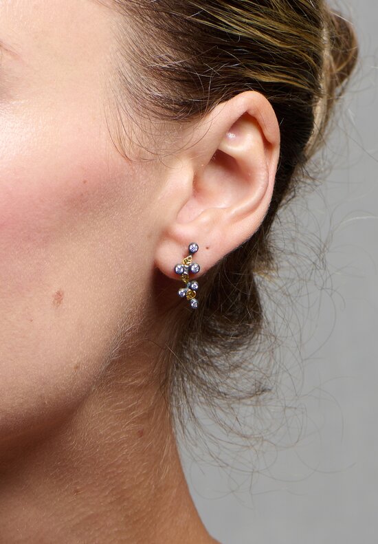 Lika Behar 24k, Silver, Diamond ''Laurier'' Cuff Earrings	