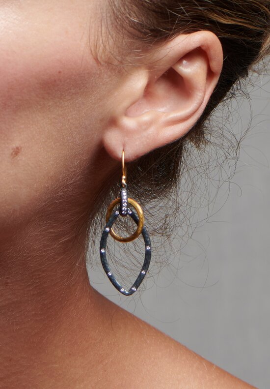 Lika Behar 24k, Silver, Diamond ''Kelly'' Earrings	