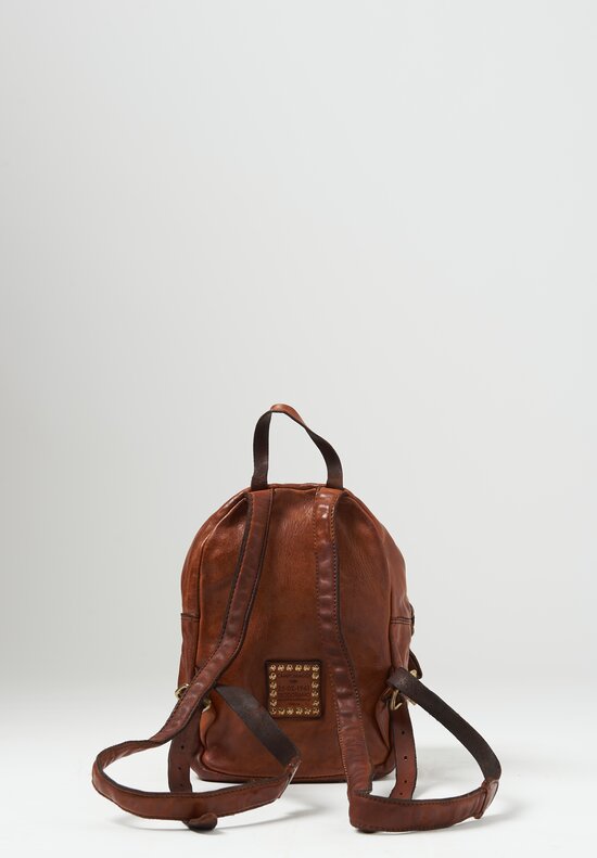Campomaggi Small Leather Backpack in Cognac	