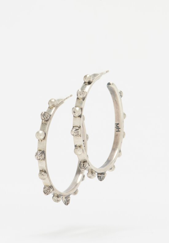 Miranda Hicks Sterling Silver Biggie Shot & Stud Hoop Earrings	