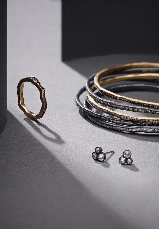 TAP by Todd Pownell 18k, 14k, Inverted White Diamond Post Earrings 0.5 to 0.65 cts	