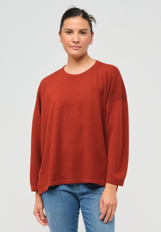 Hania New York Short Sasha Sweater in Harissa Red	