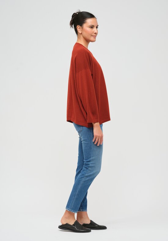 Hania New York Short Sasha Sweater in Harissa Red	