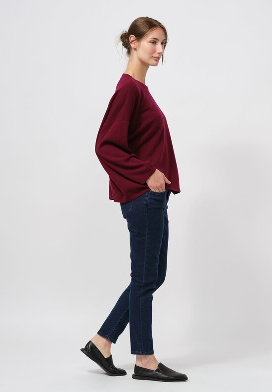 Hania New York Short Sasha Sweater in Pompeii Red