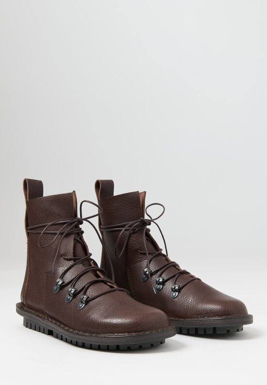 Trippen Lace Up Standstill Boot in Espresso Brown	