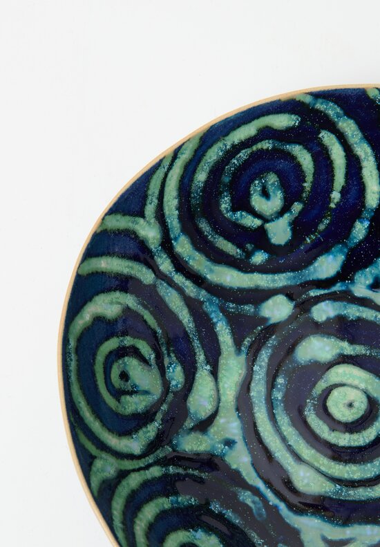 Laurie Goldstein Ceramic Salad Bowl Blue, Green II	