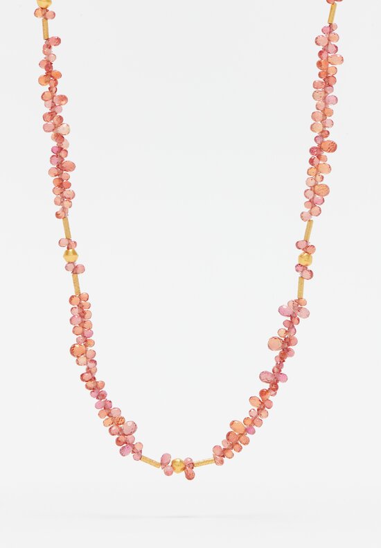 Greig Porter 18K, Long Pink Sapphire Necklace	