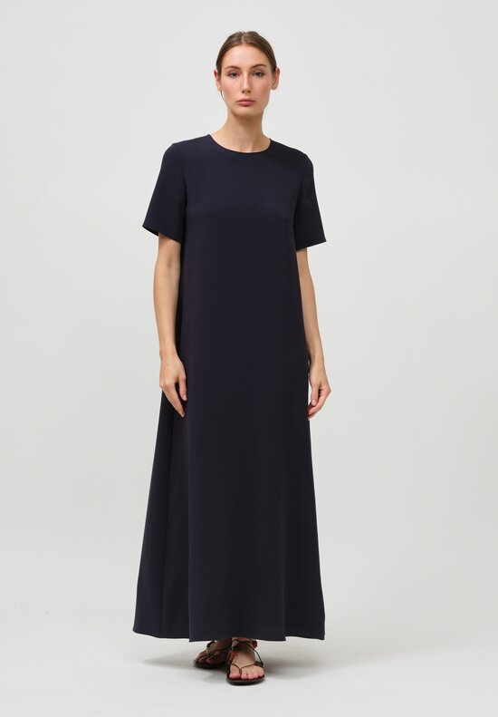 The Row Robi Dress in Blue Navy	