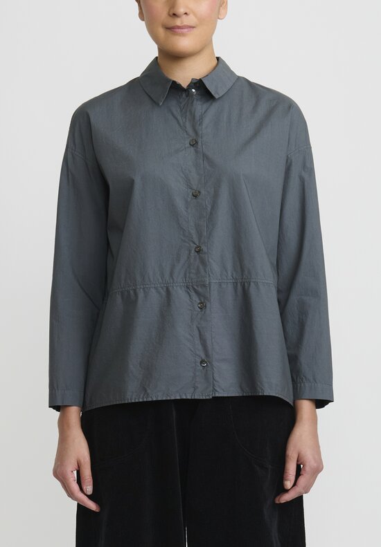 Oska Cotton Tilale Shirt in Sparrow Grey