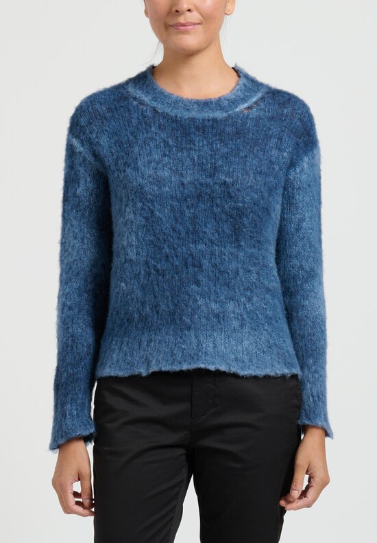 Avant Toi Knitted Pullover Sweater in Blue