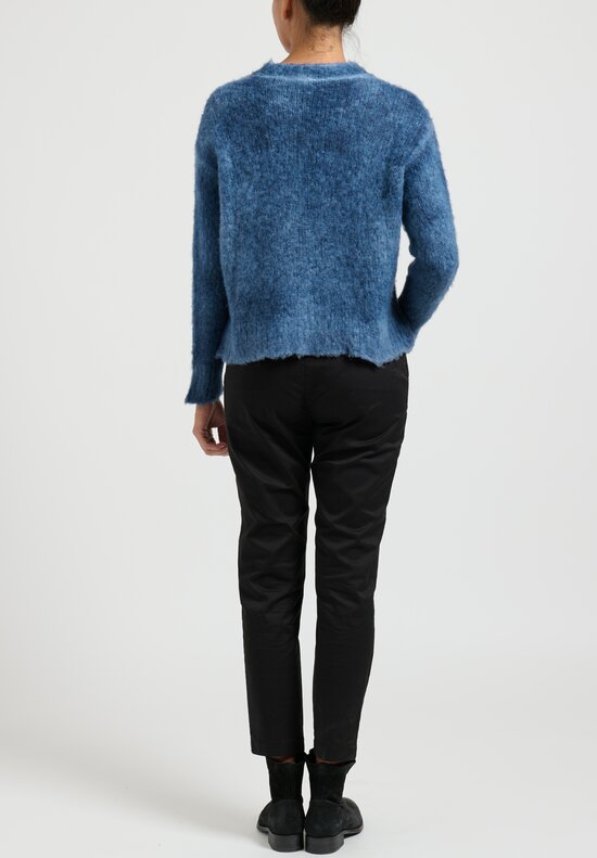 Avant Toi Knitted Pullover Sweater in Blue