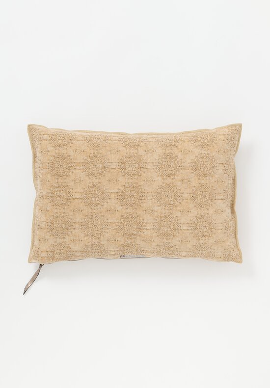 Maison de Vacances Stone Washed Jacquard Pillow in Kilim Nude Natural	