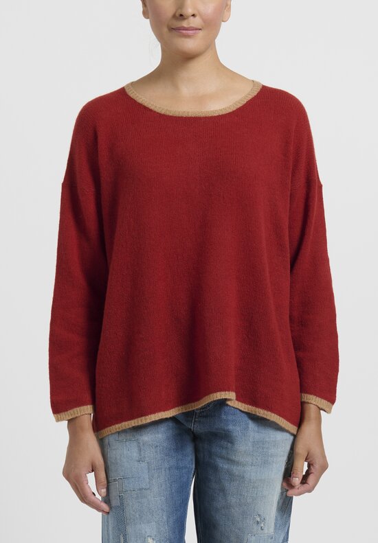 Album di Famiglia Cashmere Sweater in Red	