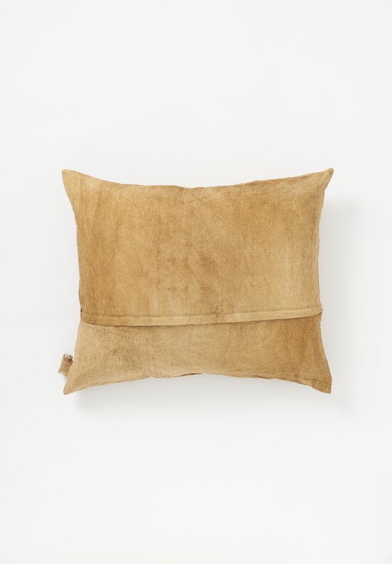House of Lyria Linen Otre Pillow in Straw Brown