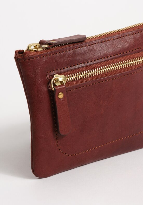 Massimo Palomba Leather Nana Selleria Pouch in Chestnut Brown