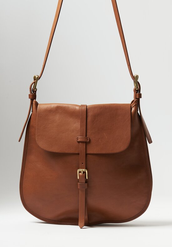 Massimo Palomba Leather Angie Selleria Shoulder Bag Cuoio Brown	