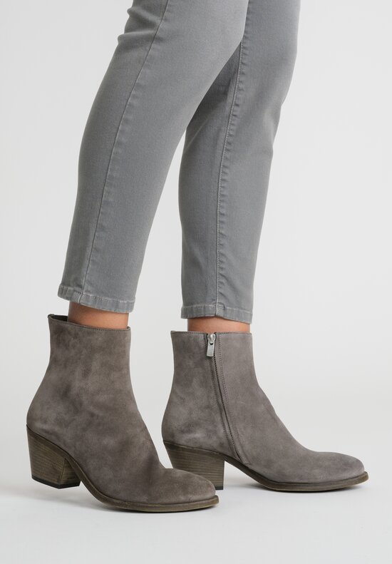 Officine Creative Suede Sherry Boot in Light Cachemire Grey	