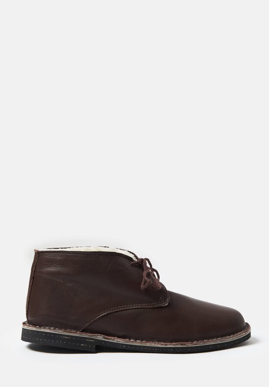 Daniela Gregis Fleece Lined Leather Low Ankle Boots	