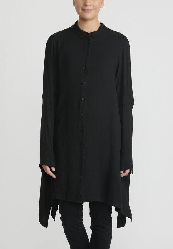 Rundholz A-Line Button Tunic in Black	