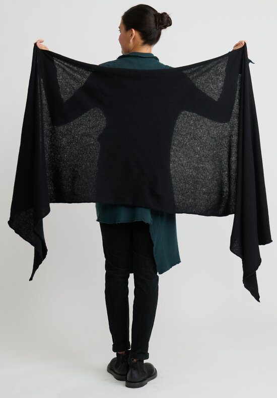 Rundholz Knitted Cashmere Scarf in Black	
