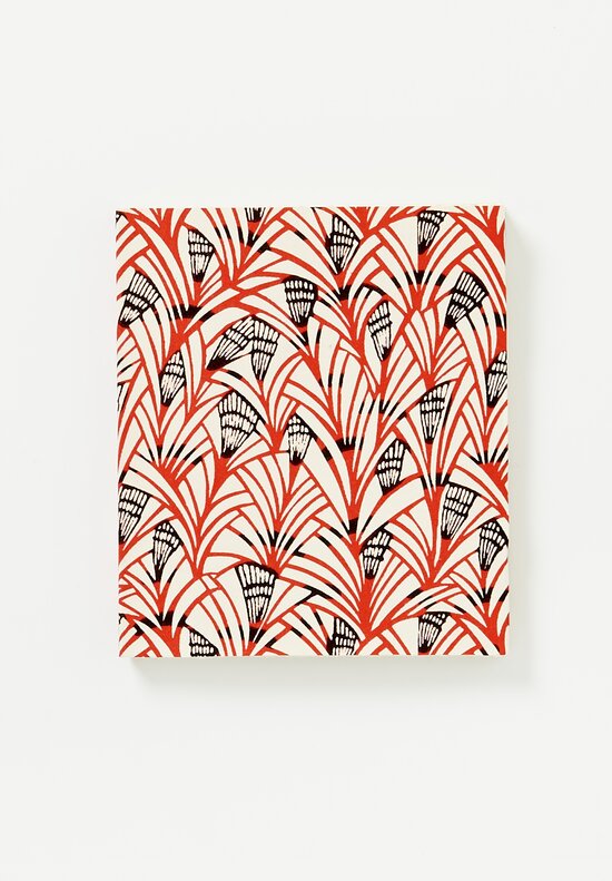 Elam Handprinted Japanese Chiyogami Paper Notebook Palmes Vermillion Red	