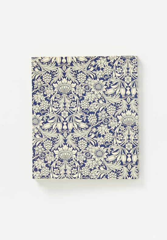 Elam Handprinted Japanese Chiyogami Paper Notebook Tournesol Sunflowers Blue	