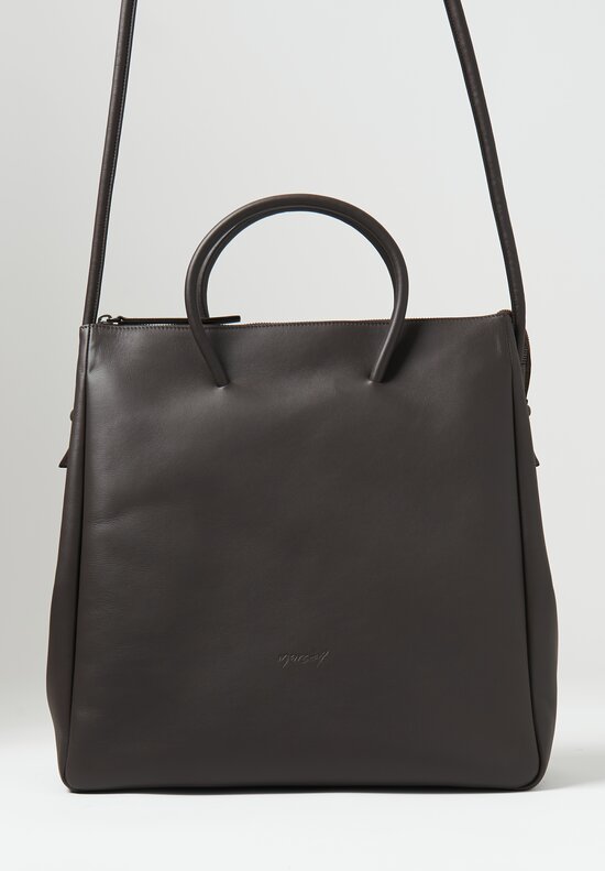 Marsell Leather Sacco Grande Handbag Moro Brown	