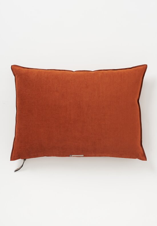 Maison de Vacances Large Soft Washed Chenille Pillow Rouille	