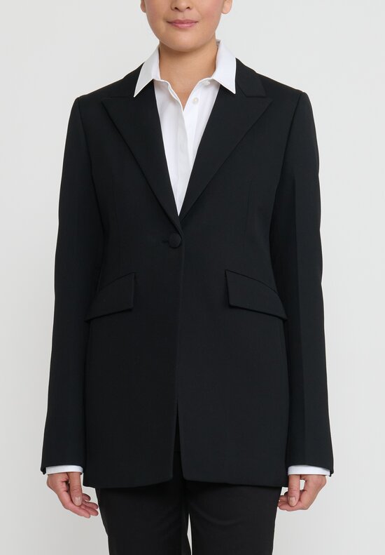 Jil Sander Virgin Wool Tailored Jacket in Black