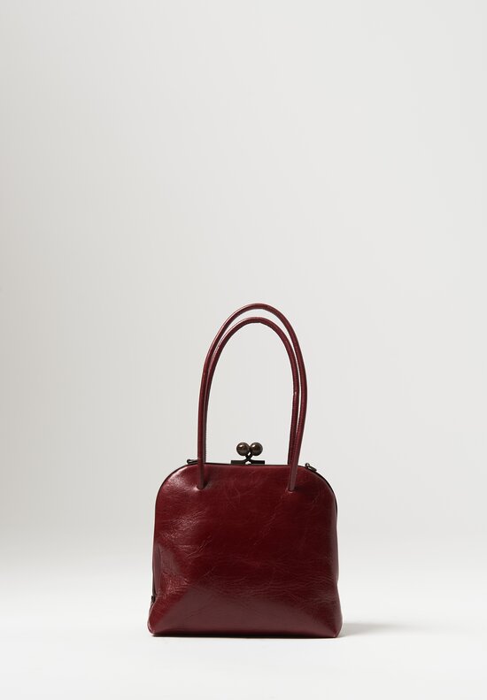 Uma Wang Small Calfskin Handbag Dark Red	