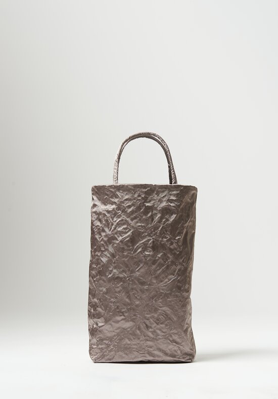 Zilla Satin Long Bag in Pewter Brown Grey