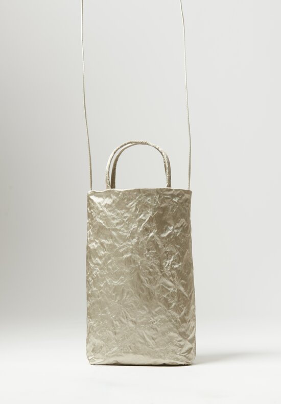 Zilla Satin Long Bag in Silver