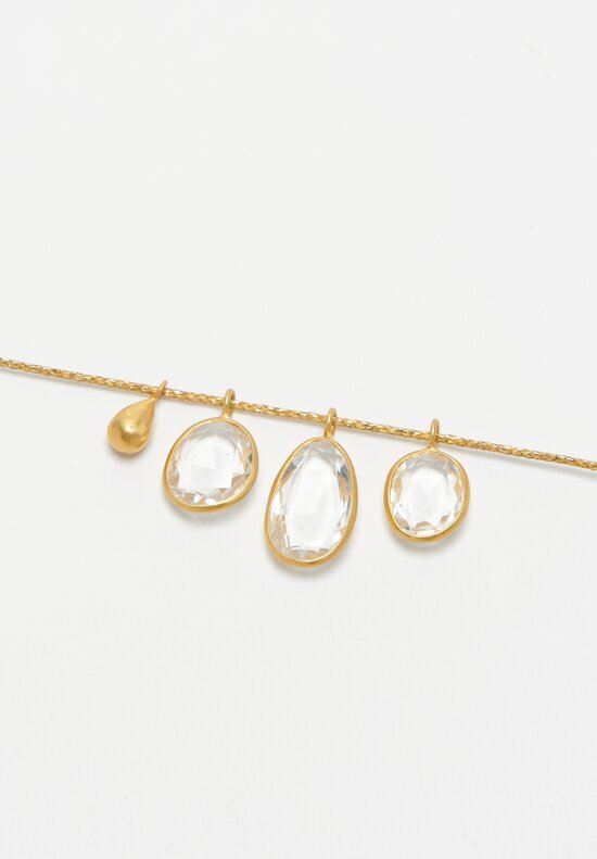 Pippa Small 18k, ''Light and Space'' Triple Colette Set Rock Crystal Necklace	