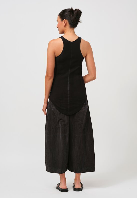 Gilda Midani Cotton Solid Dyed Tank Top in Black	