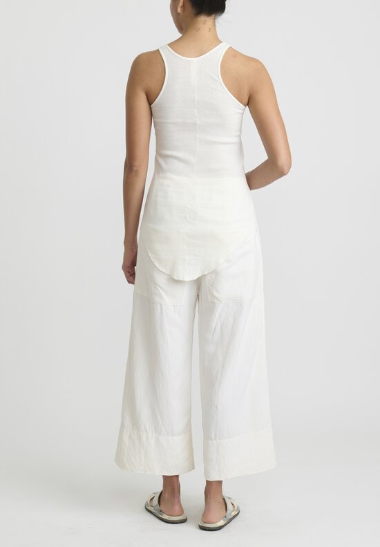Gilda Midani Solid Dyed Tank Top in White	