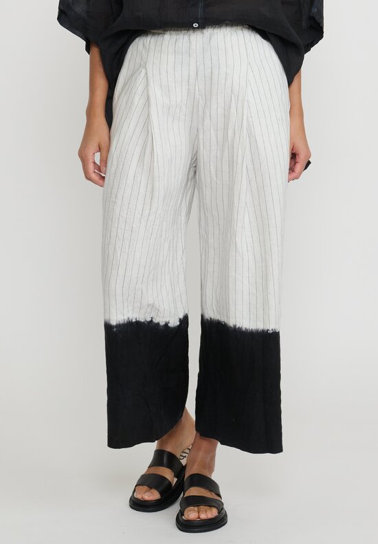 Gilda Midani Pattern Dyed Linen Pleats Pants	