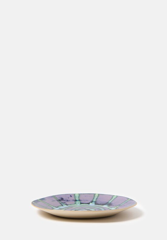 Laurie Goldstein Ceramic Plates in Blue Green Nautilus	
