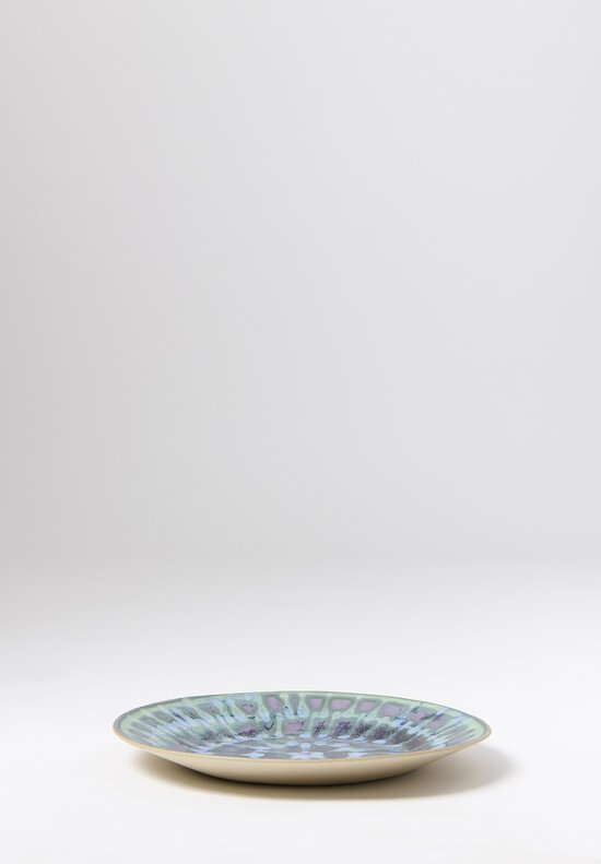 Laurie Goldstein Ceramic Plates in Blue & Green Star	