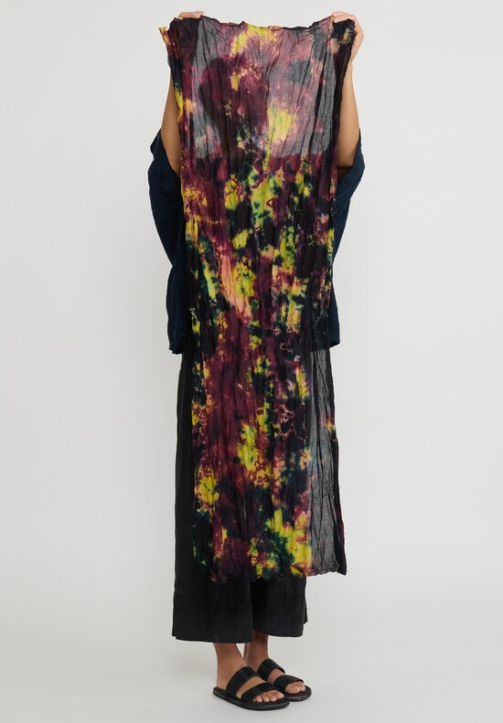 Gilda Midani Pattern Dyed Cotton Voile Long Bandana in Cosmic