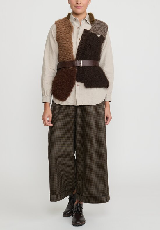 Daniela Gregis Hand-Knit Orso Vest in Brown