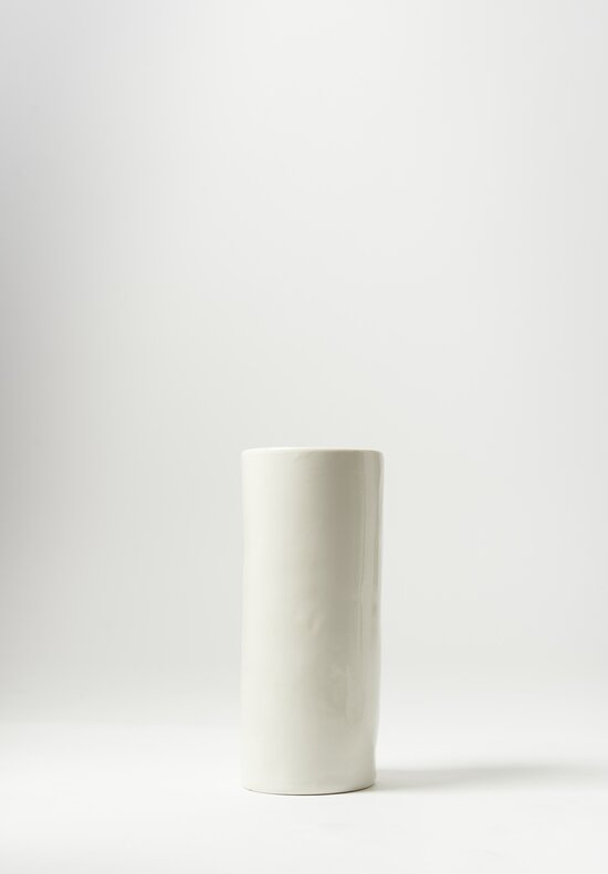 Bertozzi Handmade Porcelain Small Vase Bianca White	