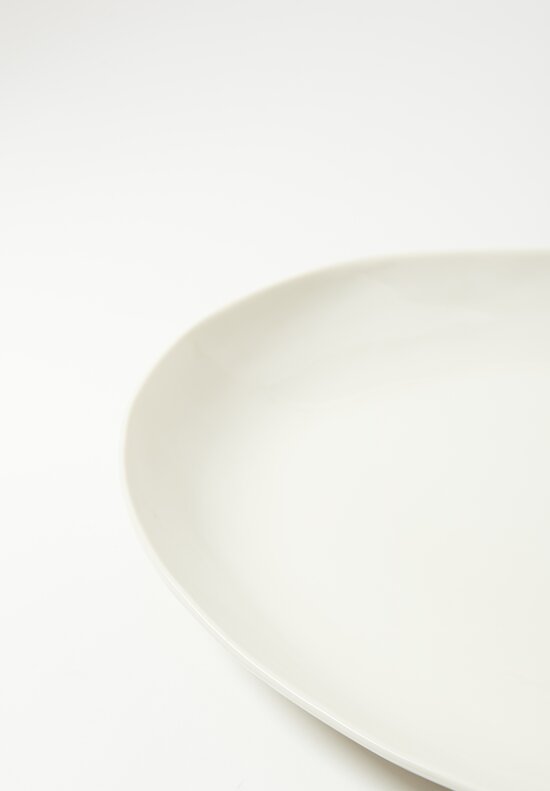 Bertozzi Handmade Porcelain Large Oval Serving Bowl Bianca White	