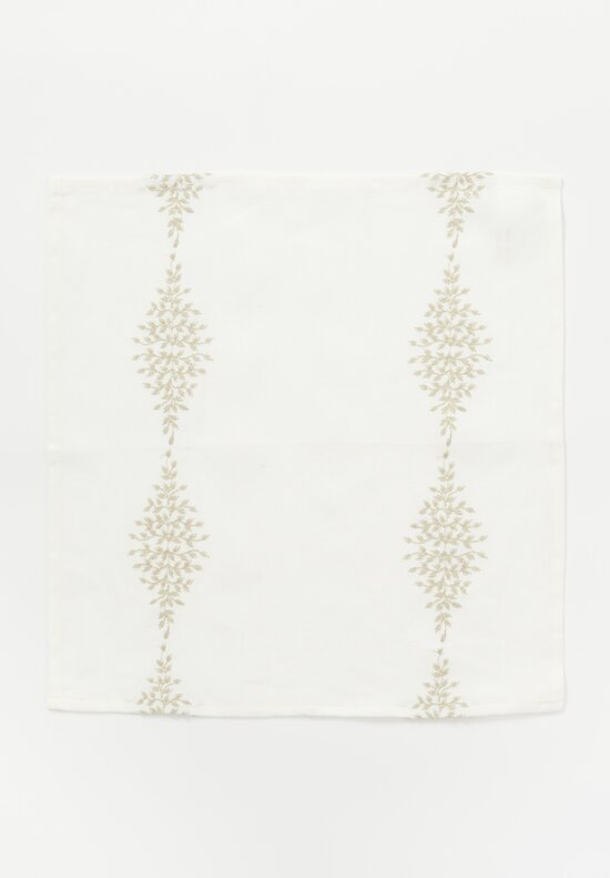 Charvet Editions Embroidered Linen Reseda Napkins	