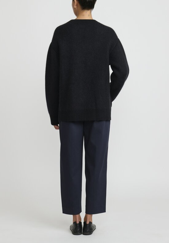 Jil Sander Cashmere Crewneck Sweater in Black	