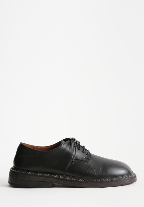 Marsell Leather Lace Up Nasello Derby in Black