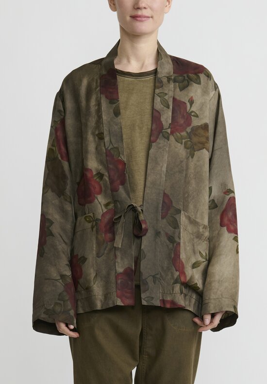 Uma Wang Moulay ''Jester'' Jacket in Army Green & Red	