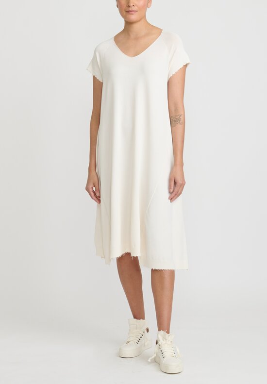 Rundholz Cotton Knit Dress in Nessel White	