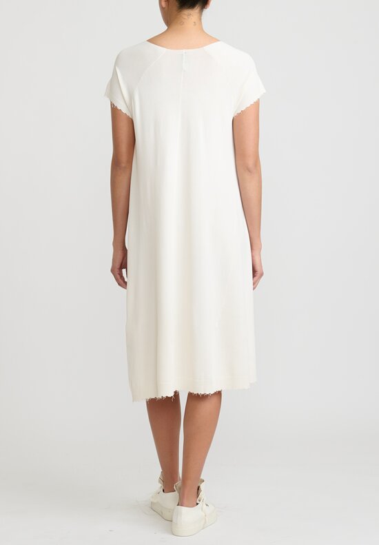 Rundholz Cotton Knit Dress in Nessel White	